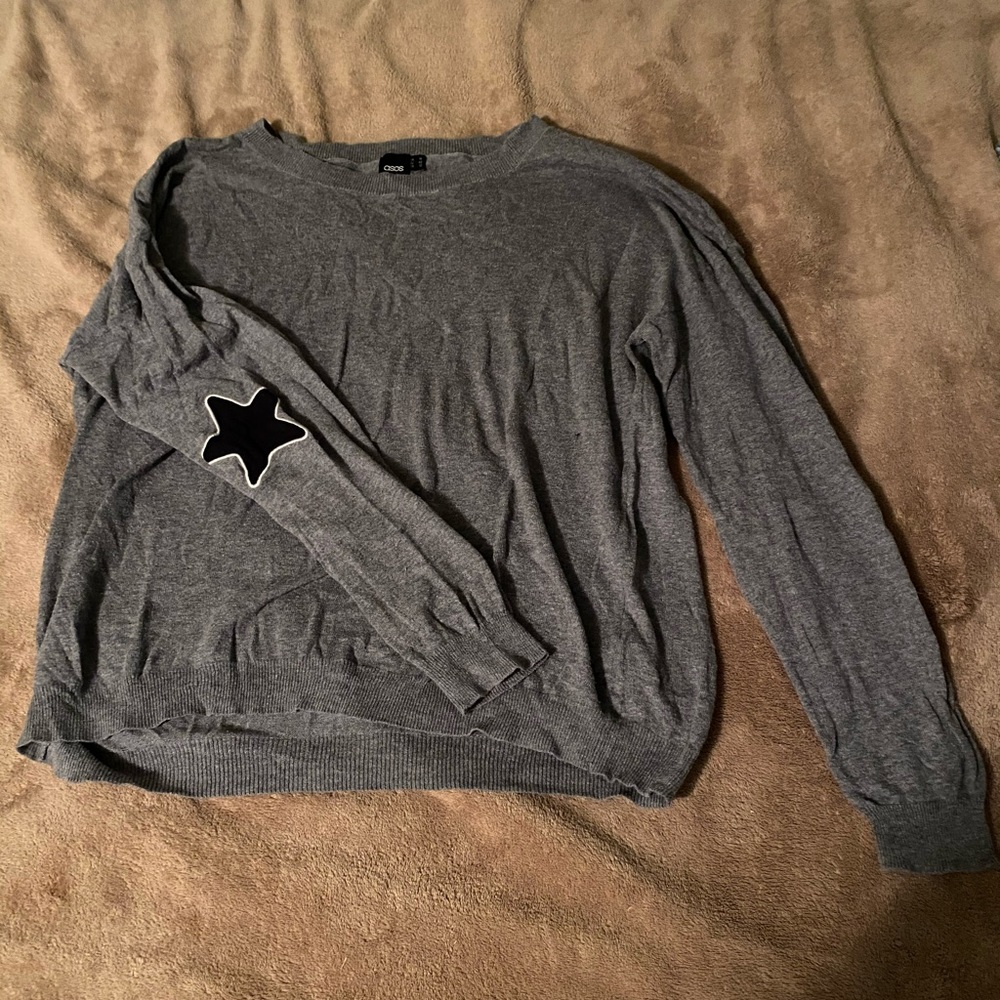 ASOS star elbow patch sweater